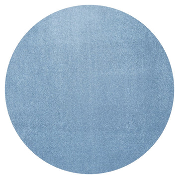 Haze Solid Low-pile Area Rug Classic Blue